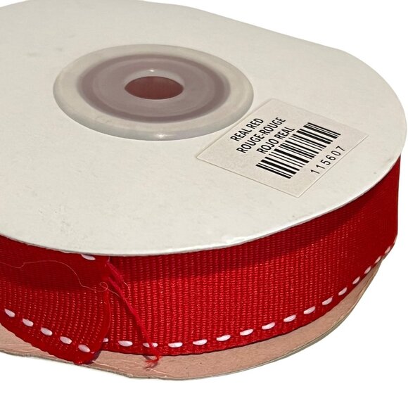 Stampin Up! Grosgrain Double-Stitched Ribbon Set Real Red Bashful Blue Chocolate - Picture 4 of 7